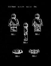 Legoman Toy Figure Patent Print