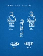 Legoman Toy Figure Patent Print