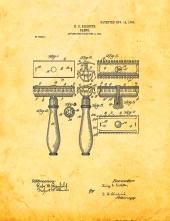 Gillette Razor Patent Print