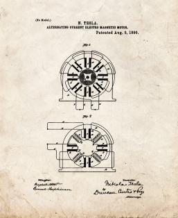 Tesla Alternating Current Electro-magnetic Motor