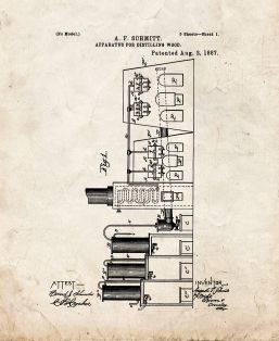 Apparatus For Distilling Wood