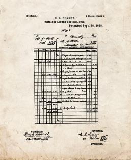 Combined Ledger And Bill Book