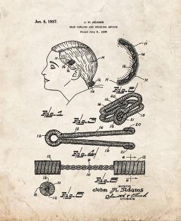 Hair Curling and Securing Device