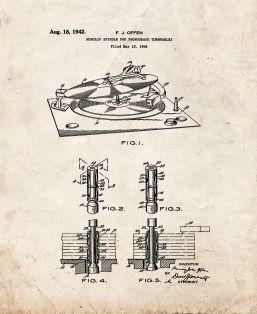 Nonslip Spindle for Phonograph Turntables