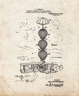 Parachute Attachment For Flying Machines