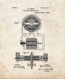 Tesla Electro-magnetic Motor