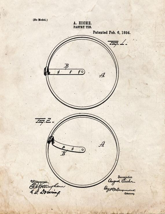 Pastry Tin Patent Print