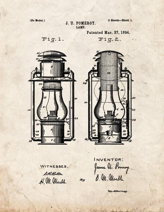 Lamp Patent Print