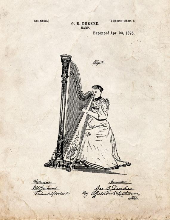 Harp Patent Print