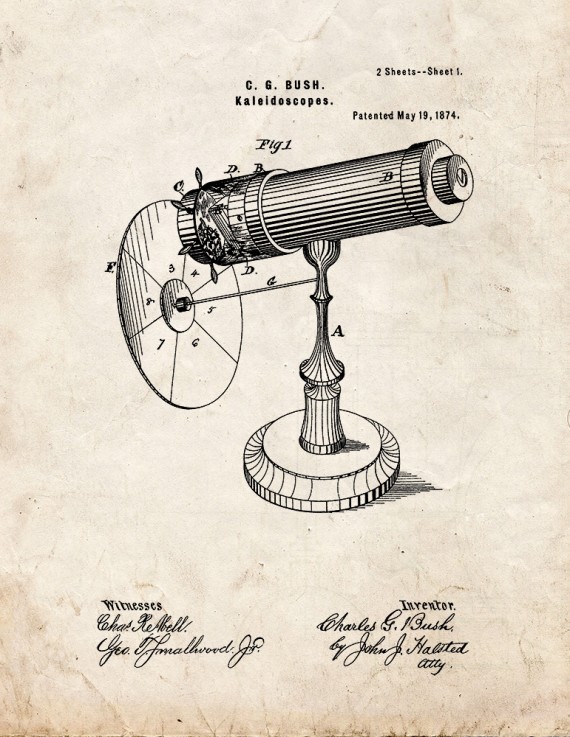 Kaleidoscope Patent Print