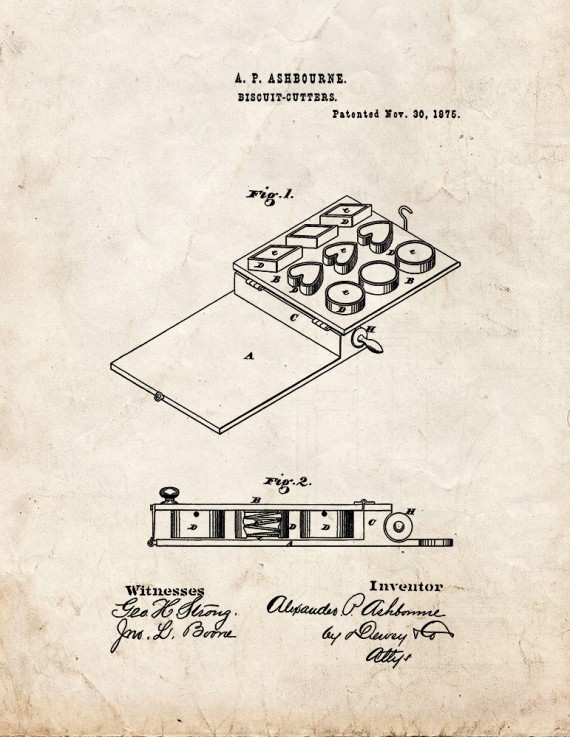 Biscuit Cutters Patent Print