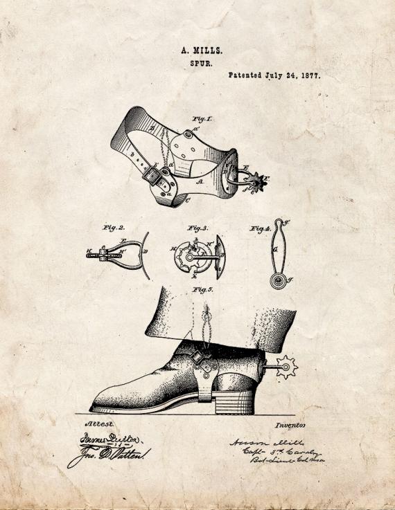 Spur Patent Print