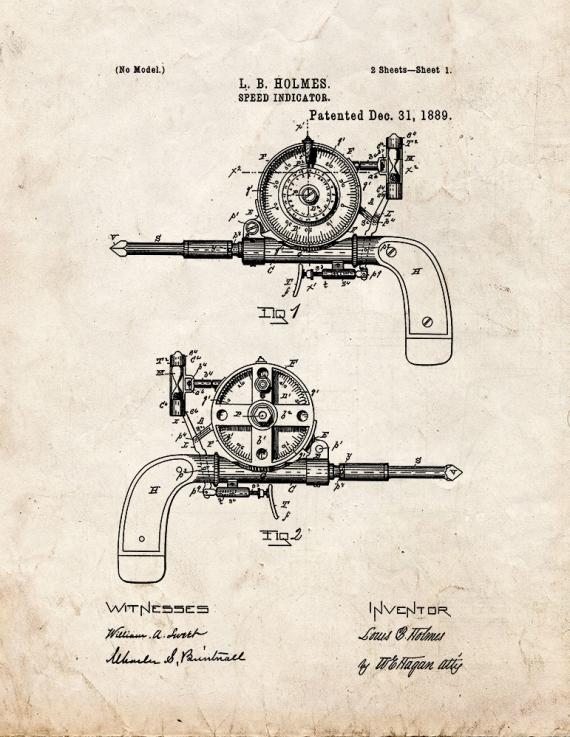 Speed Indicator Patent Print