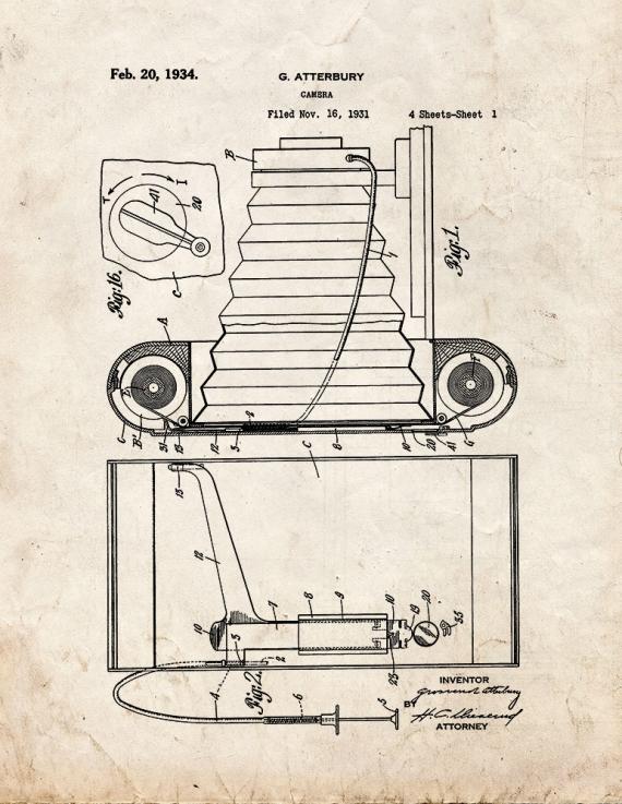 Camera Patent Print