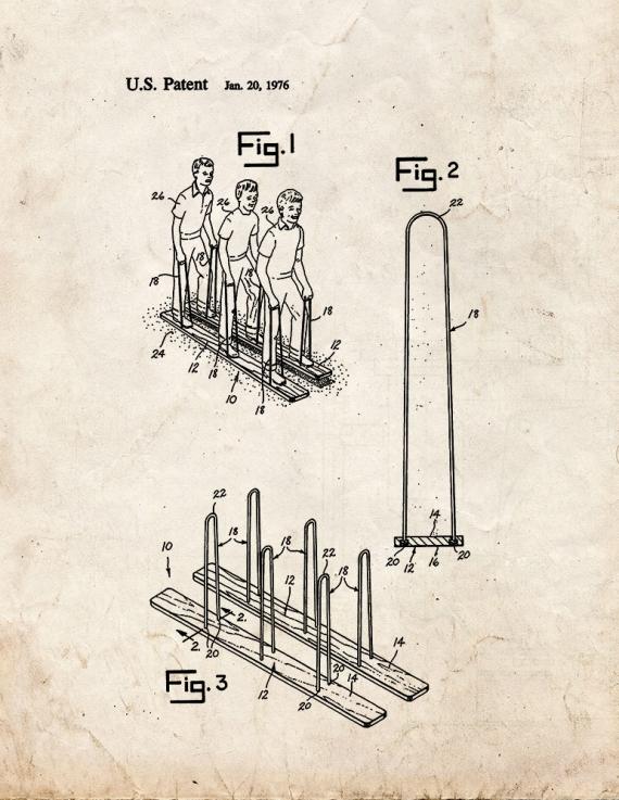 Game Device Which Is Used With The Feet Patent Print