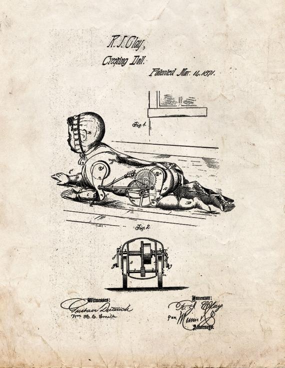 Creeping Doll Patent Print