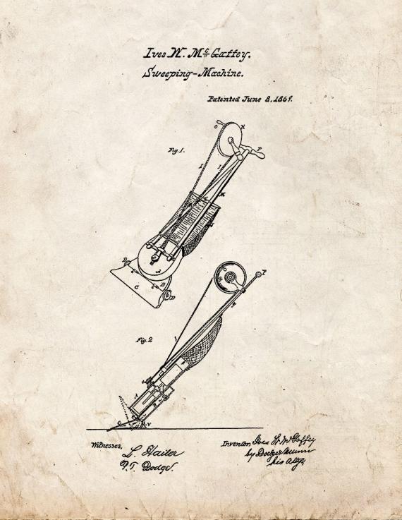 Sweeping Machines Patent Print