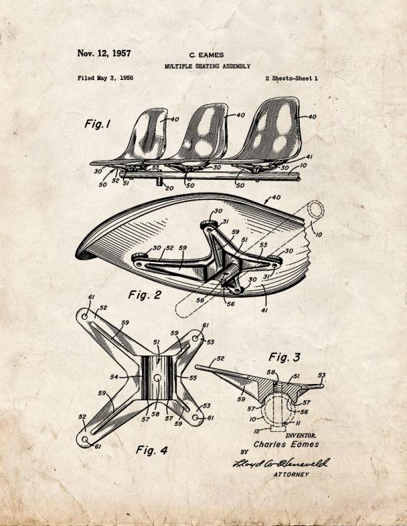 Multiple Seating Assembly Patent Print