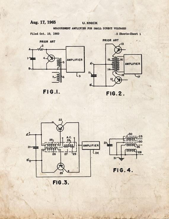 Amplifier For Small Direct Voltages Patent Print