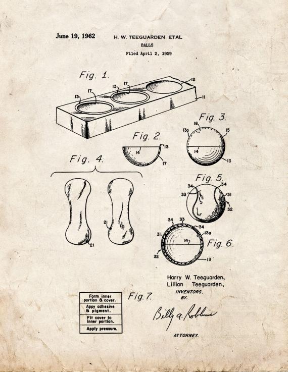 Balls Patent Print