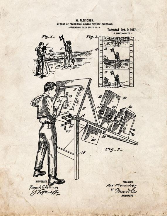 Producing Moving-picture Cartoons Patent Print