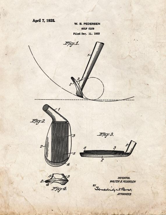 Golf Club Patent Print