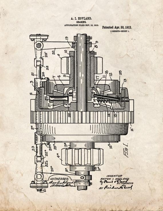 Gearing Patent Print