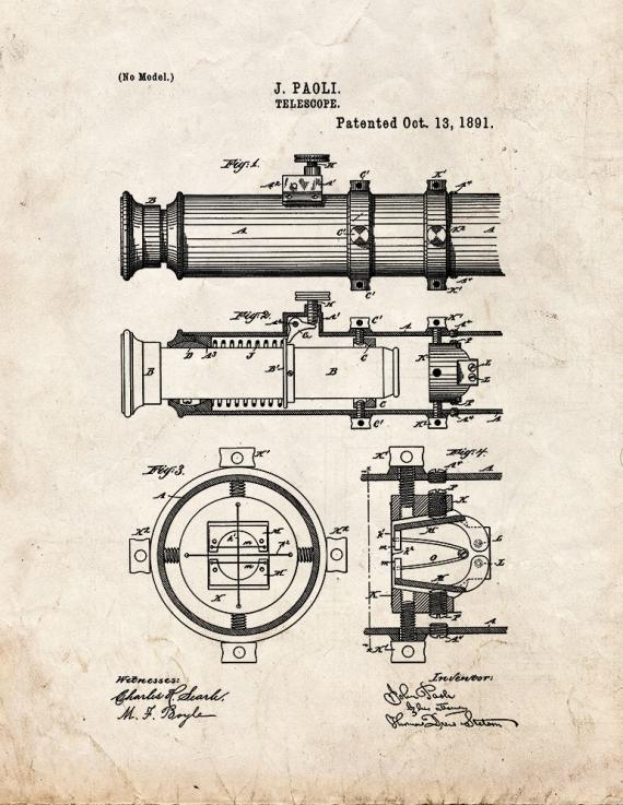Telescope Patent Print