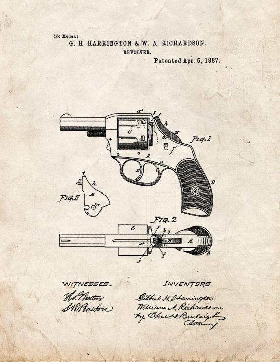 Revolver Patent Print