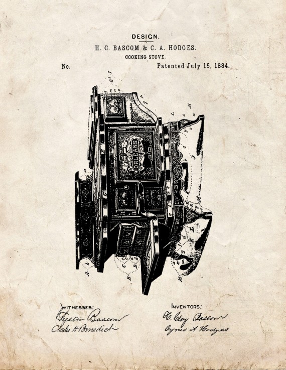 Cooking Stove Patent Print