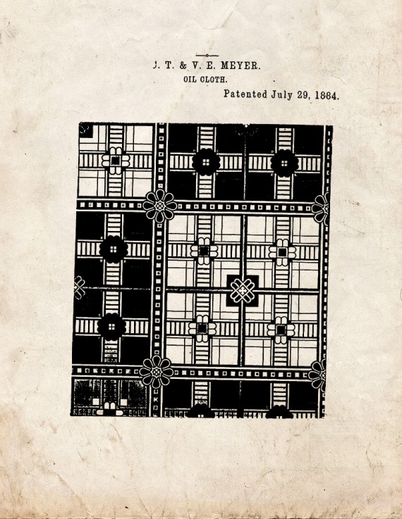 Oil Cloth Patent Print