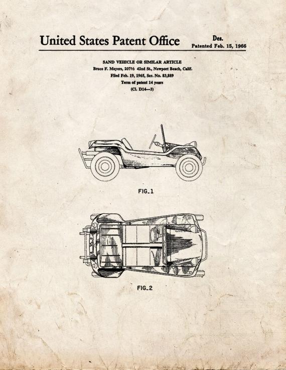 Sand Vehicle Patent Print