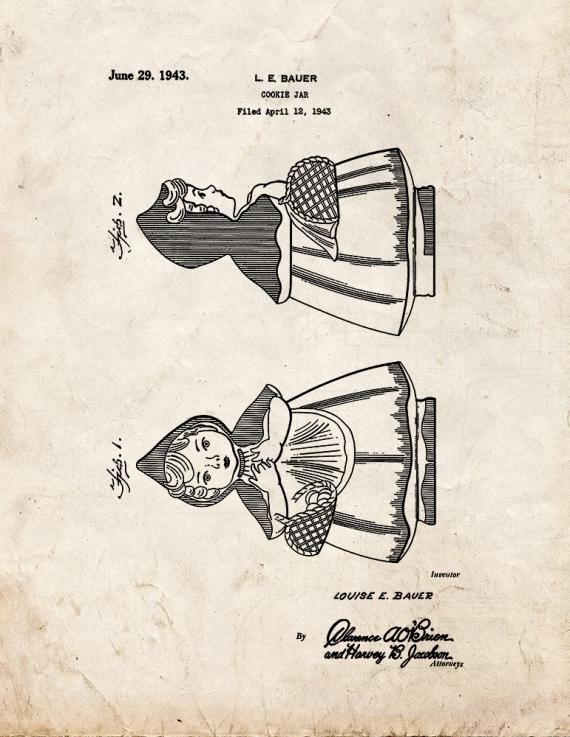 Little Red Riding Hood Cookie Jar Patent Print