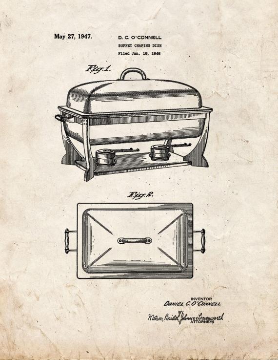 Buffet Chafing Dish Patent Print