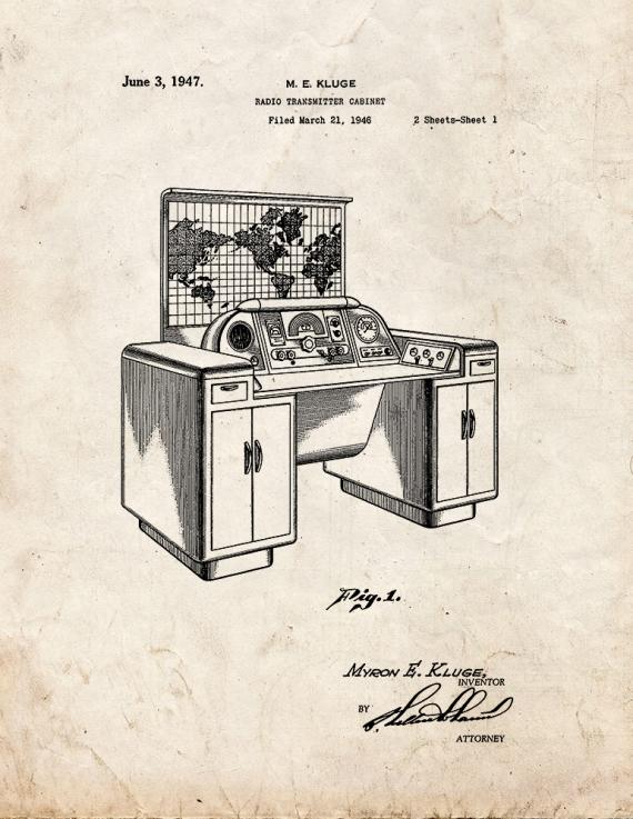 Radio Transmitter Cabinet Patent Print