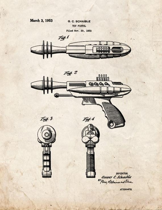 Toy Pistol Patent Print