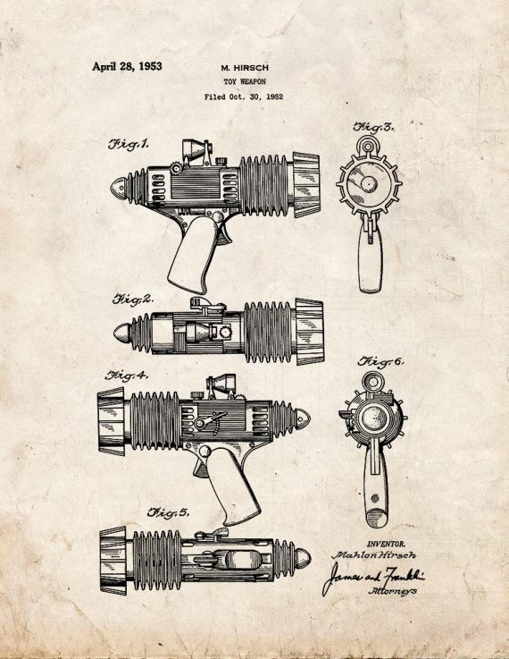 Toy Weapon Patent Print