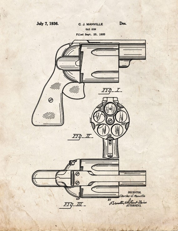Gas Gun Patent Print