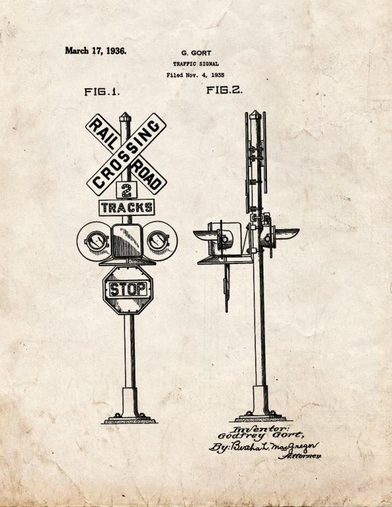 Traffic Signal Patent Print