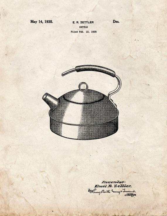 Kettle Patent Print