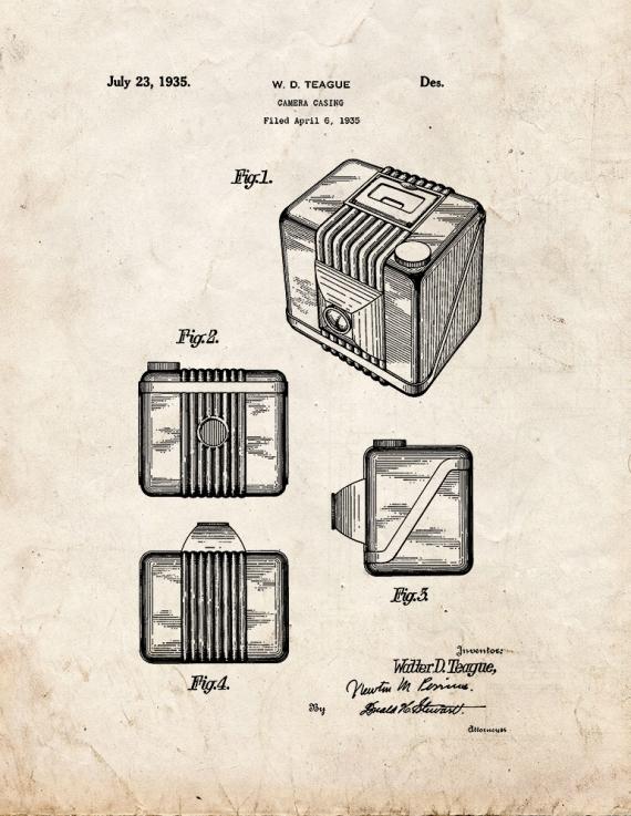 Camera Casing Patent Print