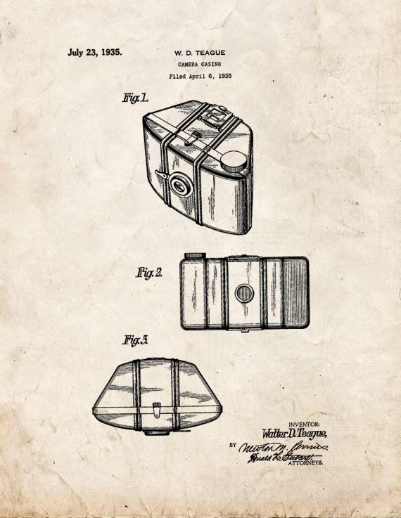 Camera Casing Patent Print
