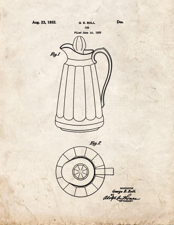 Jug Patent Print