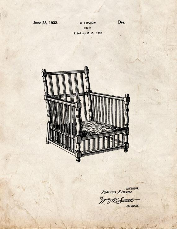 Chair Patent Print