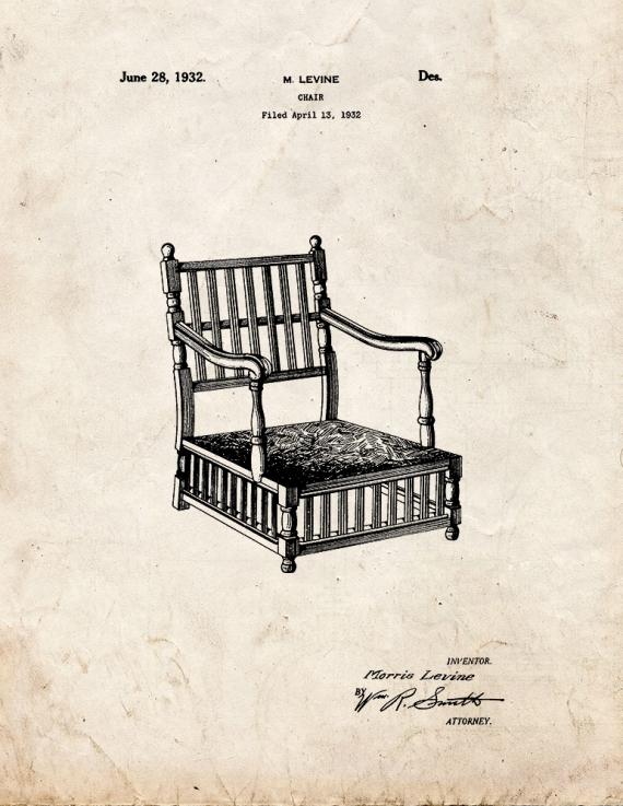 Chair Patent Print