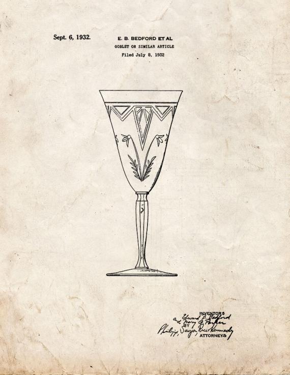 Goblet Patent Print