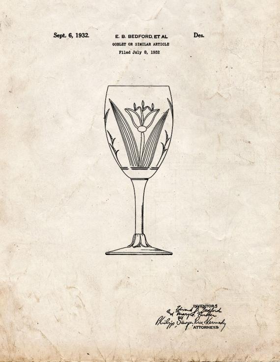 Goblet Patent Print