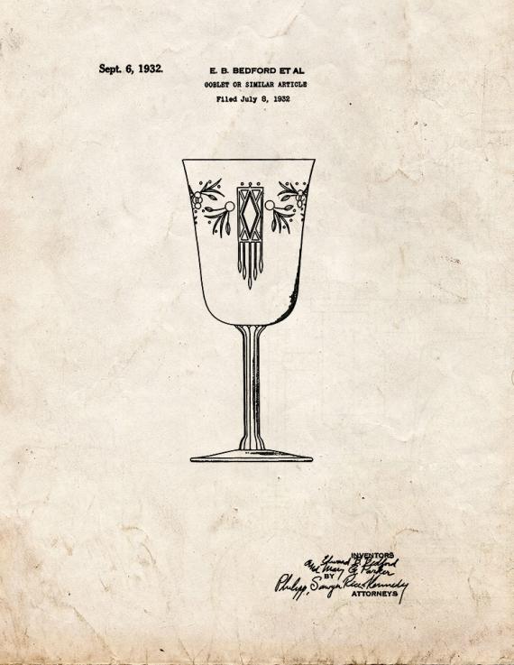 Goblet Patent Print