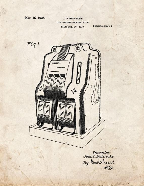 Slot Machine Game Patent Print