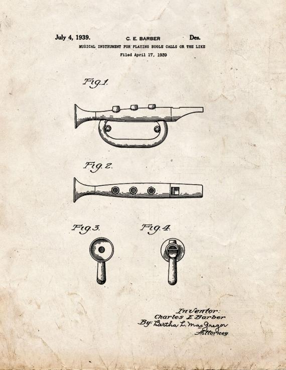Bugle Patent Print